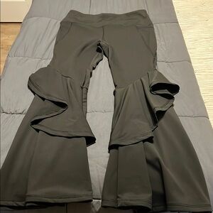 Black Flare Boot Cut Pants with Stretchy Waistband